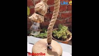 rope table lamp / how to make a decorative lamp #shorts