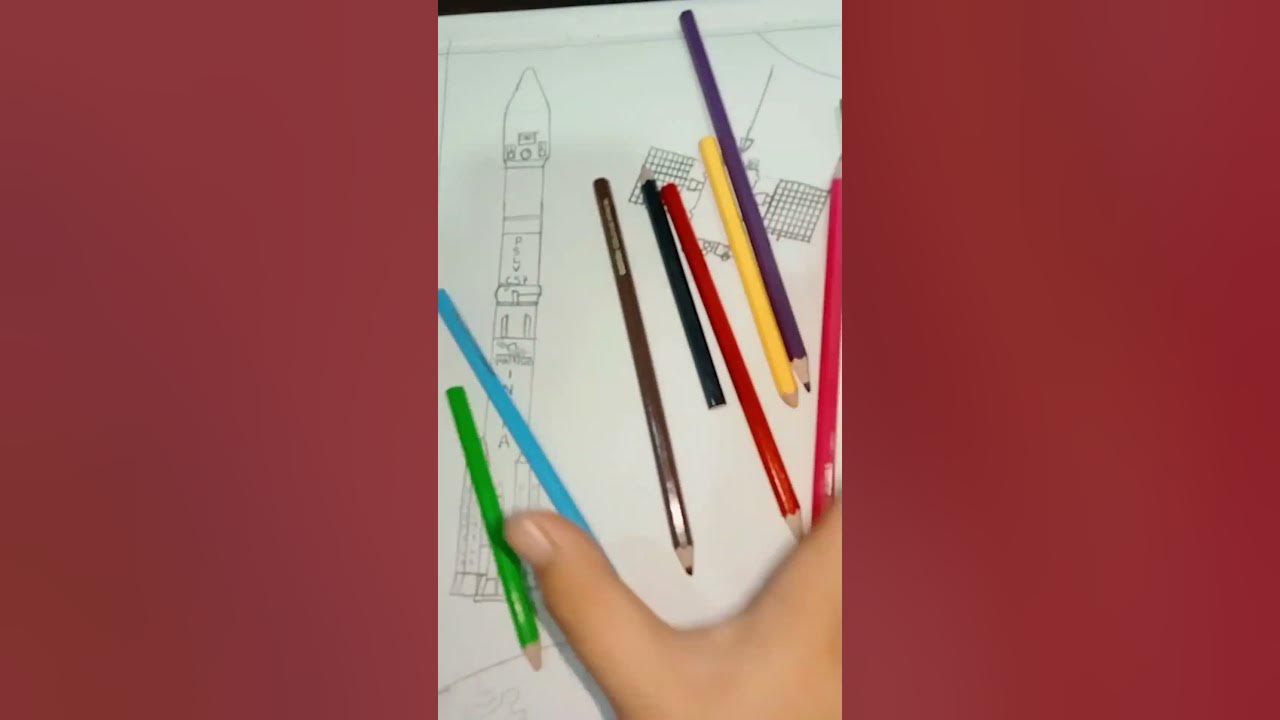 ADITYA L1🚀PSLV Drawing|how to draw AdityaL1#isro#adityal1 #