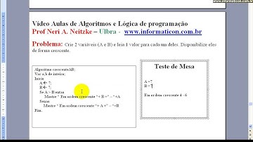 Lección 1009   Algoritmos e Logica de programação   Estrutura Condicional SE crescente AB