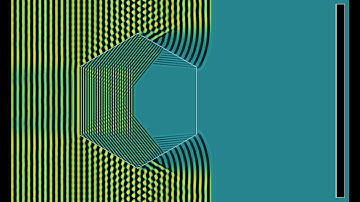 A linear wave crossing a hexagon with the refractive index of a diamond