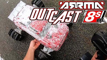 SNOW RIPPING the 1/5th Scale Arrma Outcast 8s    4K