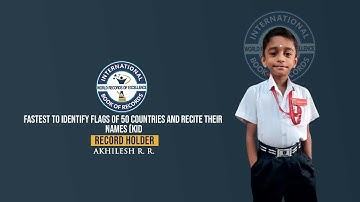 FASTEST TO IDENTIFY FLAGS OF 50 COUNTRIES AND RECITE THEIR NAMES (KID)