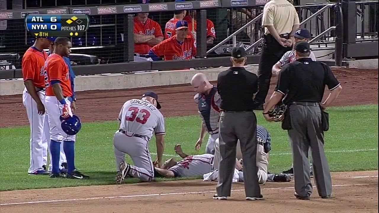 Hudson injures ankle covering first