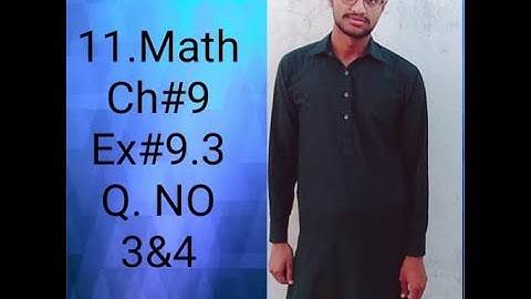 11th Class Math CH # 9 Lec # 8 Exercise 9.3 Q.No.3 & 4 Fundamentals of Trigonometry
