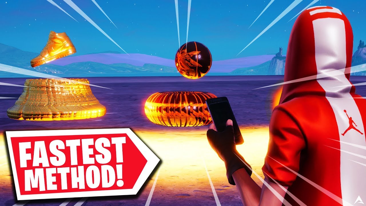 NEW FASTEST WAY TO COLLECT SHOES, BASKETBALLS & COINS on Fortnite