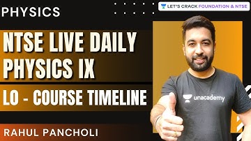 NTSE Daily Live - Physics IX | L0 - Course Timeline  | Physics | Rahul Pancholi