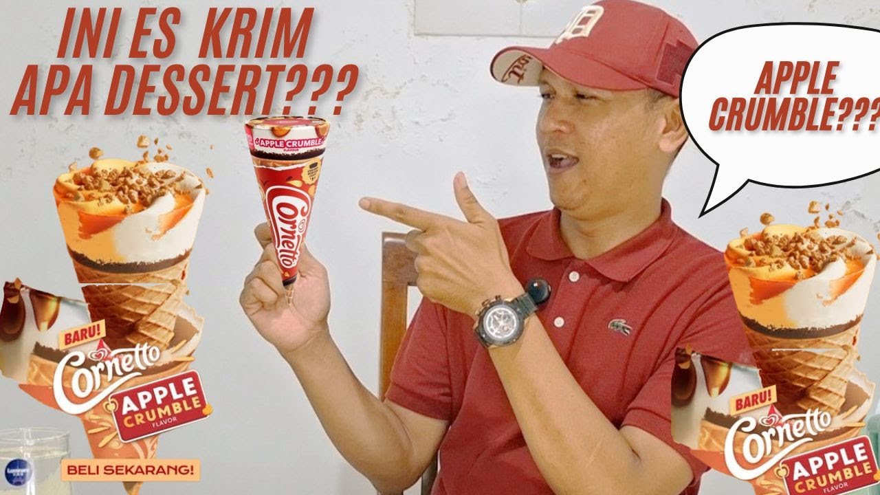 RASA BARU NIH!!! Es Krim Walls Cornetto Apple Crumble | Gak Nyangka Bisa Seenak Ini | REVIEW