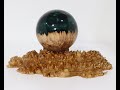 Woodturning | Resin and Burl Sphere