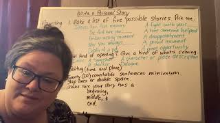 Write a Personal Story - PreWriting and Rough Draft - 7