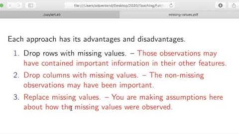 Dealing with Missing Values in Data Analysis. Drop the missing, or fill them in with something?