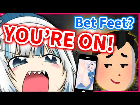 Gura Bets against Chat for FEET Tweets【Gawr Gura / HololiveEN】