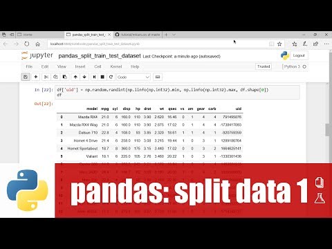 สอน Python สำหรับ Data science: การแบ่ง DataFrame ออกเป็น training และ test datasets (ตอนที่ 1)