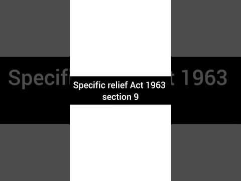 specific relief Act