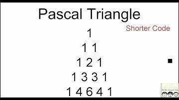 C Practical and Assignment Programs-Pascal Triangle Shorter Code