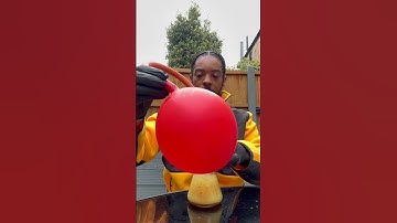 I made a hydrogen + oxygen balloon for my birthday 🎈 #science #chemistry #experiment