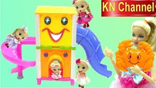 Đồ chơi trẻ em BÚP BÊ BARBIE ĐI CHƠI CẦU TUỘT CON ẾCH & GẶP BẤT NGỜ KHÓ VỀ NHÀ KN Channel