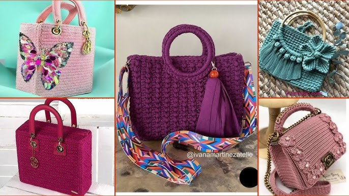 crocheting messenger bags inspired by hogwarts 4 houses, crochet vlog