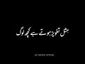 Urdu poetry black screen status |  black screen status | attitude black screen status