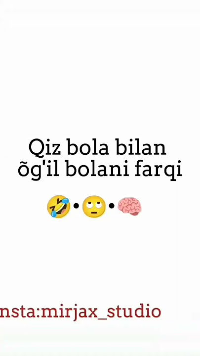 Qiz bola bilan o'gil bolani farqi #obuna #like #comment #orginal_shorts