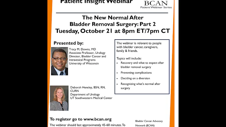 The New Normal after Bladder Removal Surgery - Par...
