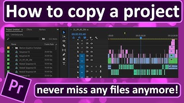 How to copy a project in Premiere Pro