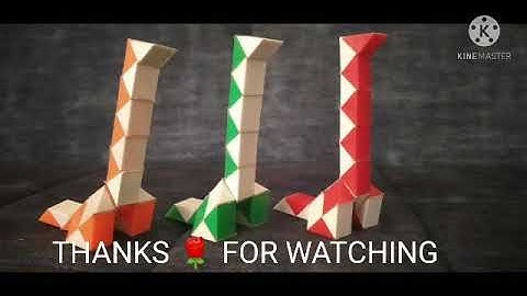 How to make a SEATING GIRAFFE from the 24 pieces snake cube/SLOW TUTORIAL/ BRAIN TWISTER