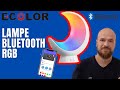 Ecolor table lamp  une lampe de table chevet connecte en bluetooth rgb qui vaut le coup