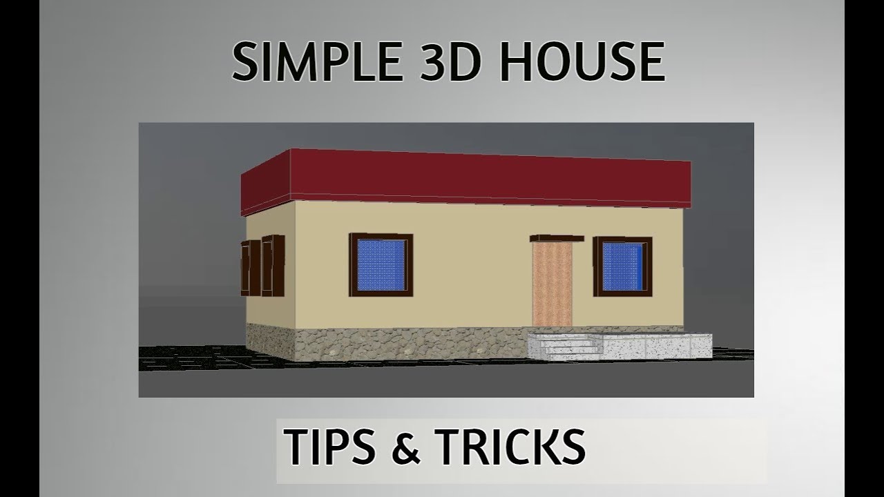 Fast easy  3d  house  design  in autocad YouTube