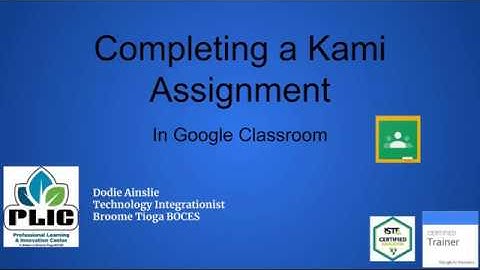 Completing a Kami Assignment in GC