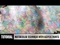 DIY Unique video! How to make Polymer clay Watercolor technique with acrylic paints. Video Tutorial