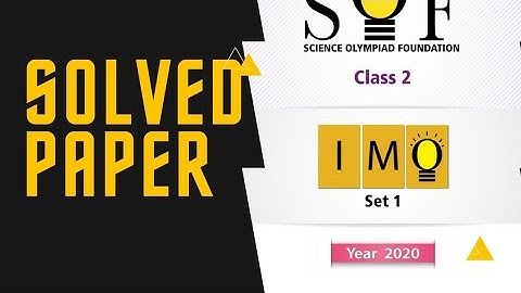 IMO class 2 Solved previous year paper 2020 SET 1/international maths olympiad/NSO/class 2 Olympiad