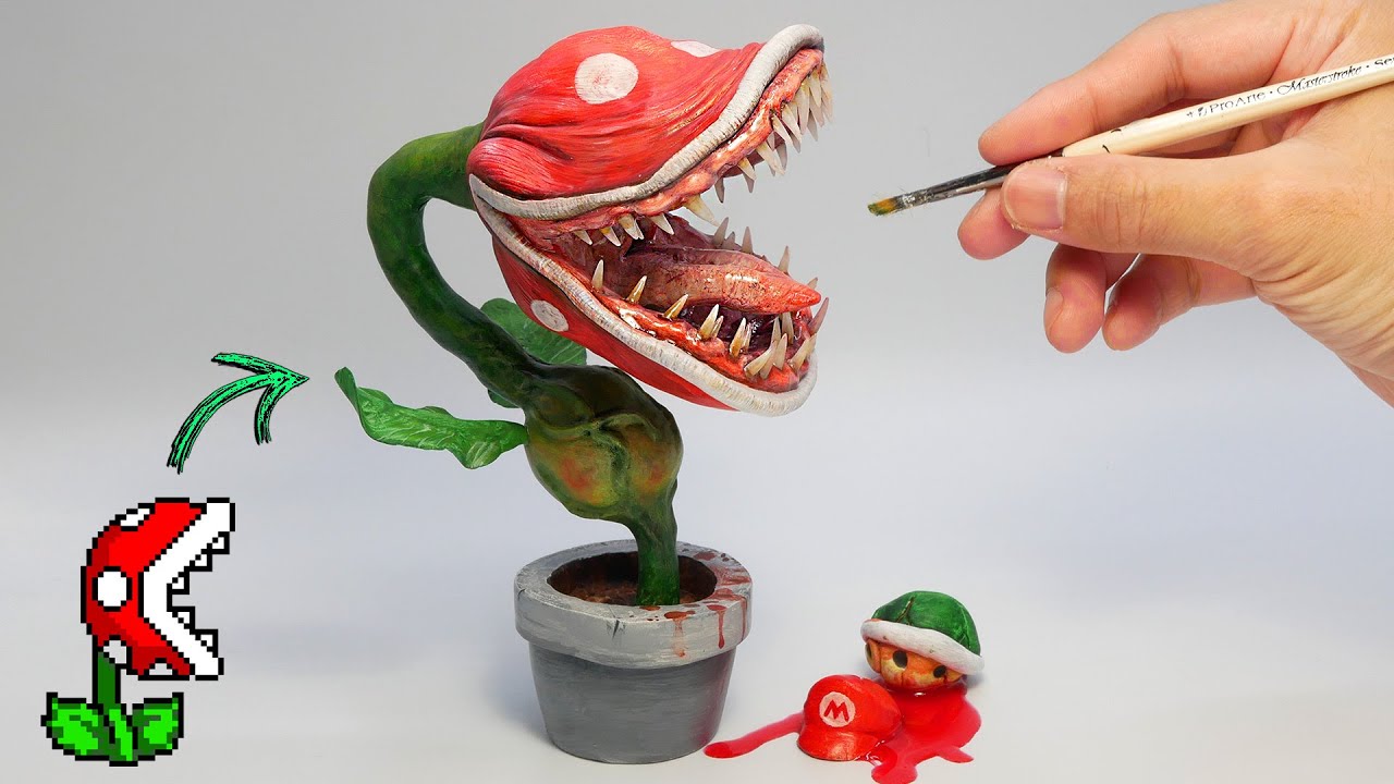 How To Make The Most Terrifying Plant / Super Mario Bros / Polymer Clay