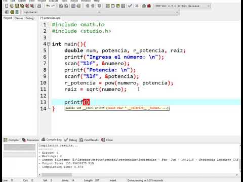 Potencias y raíz en C++ - YouTube