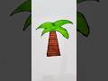 Coconut tree 🌴 drawing for kids #coconuttree #drawing #youtubeshorts #viral #art #trending