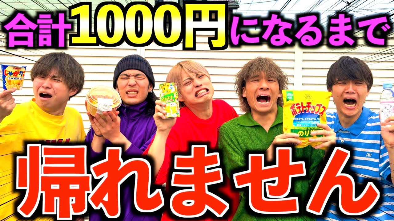 【地獄】コンビニの商品で合計金額1000円になるまで帰れませんしたら腹がはち切れたwww#ジャスティスター