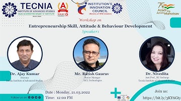 SKILL ATTITUDE & BEHAVIOUR DEVELOPMENT || 21 MARCH 2022  || TIAS || TECNIA TV