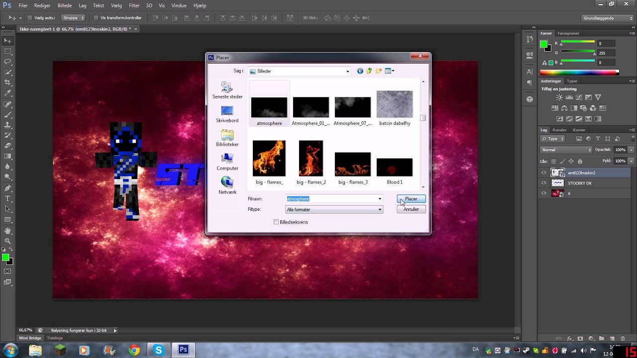 Photoshop lav din egen pc baggrund - YouTube - 1280 x 720 jpeg 125kB