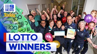 Hospital workers win big in WA Lotto | 9 News Australia