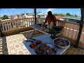 GOAT & DUCK CURRY #COOKING ON THE ROOF TOP