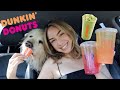 TRYING Dunkin Donuts NEW Refreshers + Matcha Latte!