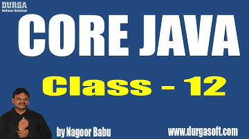 Learn Core Java Programming Tutorial Online Training by Nagoor Babu Sir On 15-04-2018