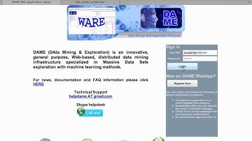 data mining with DAMEWARE - Application Use Example