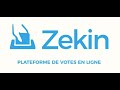 Prsentation de la plateforme de vote zekin