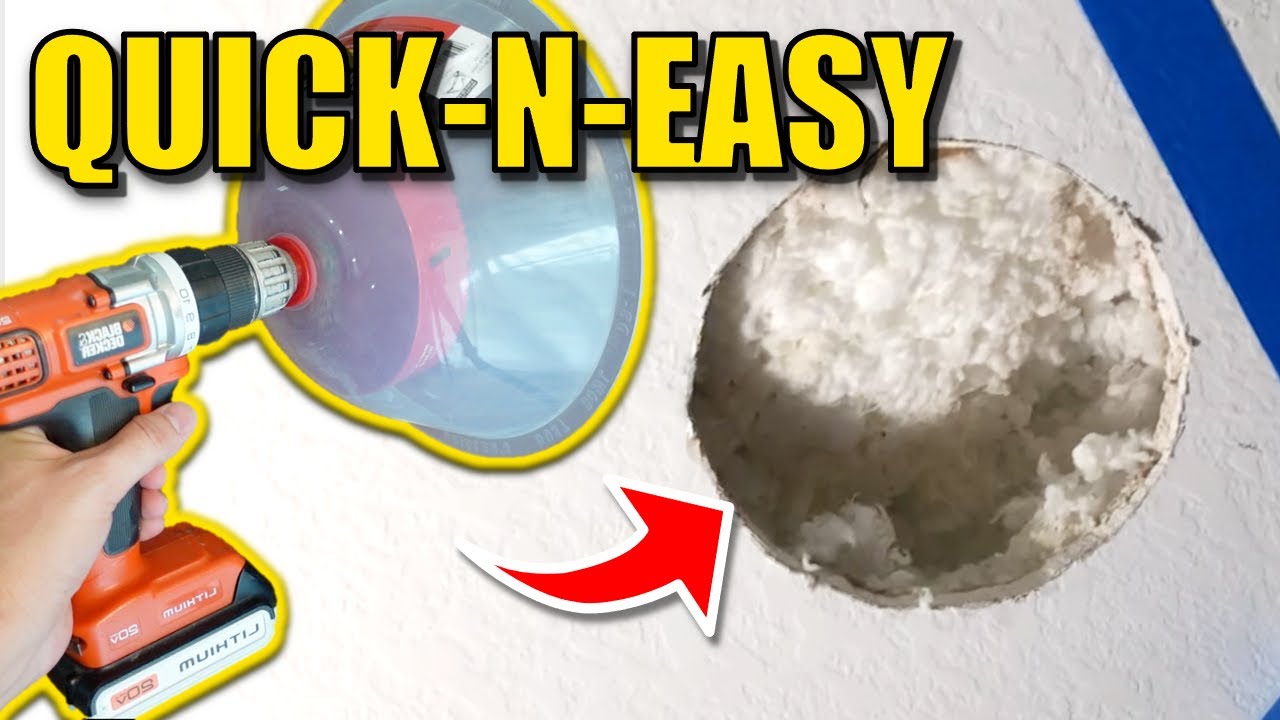 how to make a can light hole dust free 2 methods YouTube