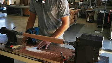 Turn a coffee table leg with Symtec Copy Lathe and Router in under 2 minutes. Woodwork Demonstration