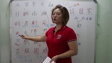 新加坡P6 华文课本6A第二课“红头巾”课后练习全注解