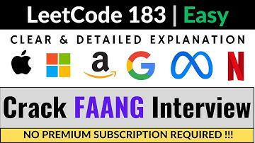 Leetcode 183 - Customers Who Never Order - Python Solution | FAANG Interview - Everyday Data Science