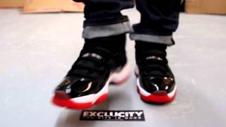Air Jordan XI Retro "Bred" On-Feet Video at Exclucity