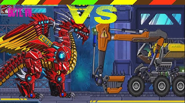 Lắp ráp robot Khủng long chiến đấu - Robot Excavator VS Robot Fire Dragon