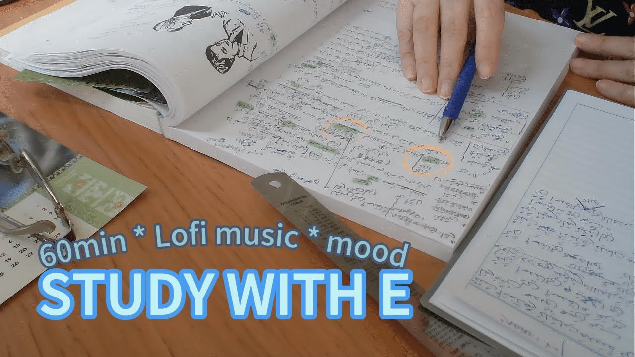 Study With Me 60 minutes no break Lofi ASMR | real time｜motivation ...